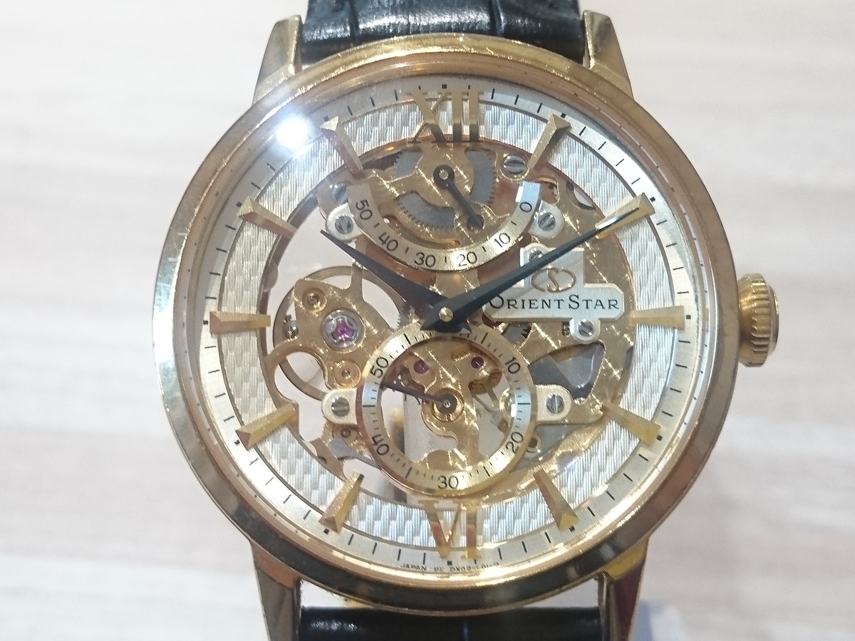 オリエントのオリエントスター WZ0031DX クラシックコレクション スケルトン 手巻き時計の買取実績です。