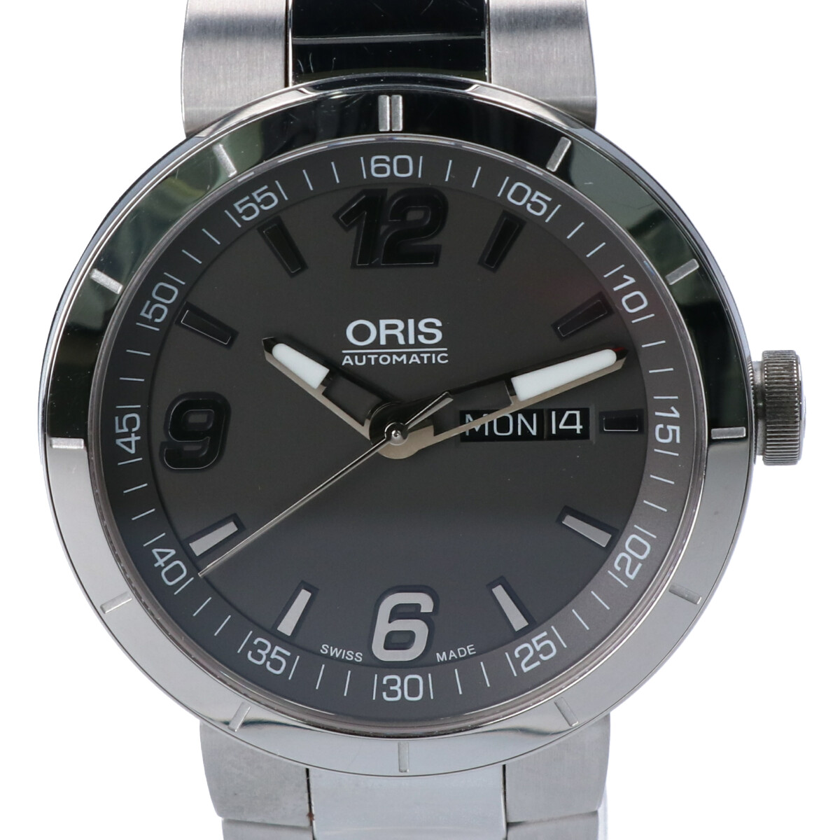 オリスの735-7651-4163M TT1 デイデイト シースルーバック 自動巻き時計の買取実績です。