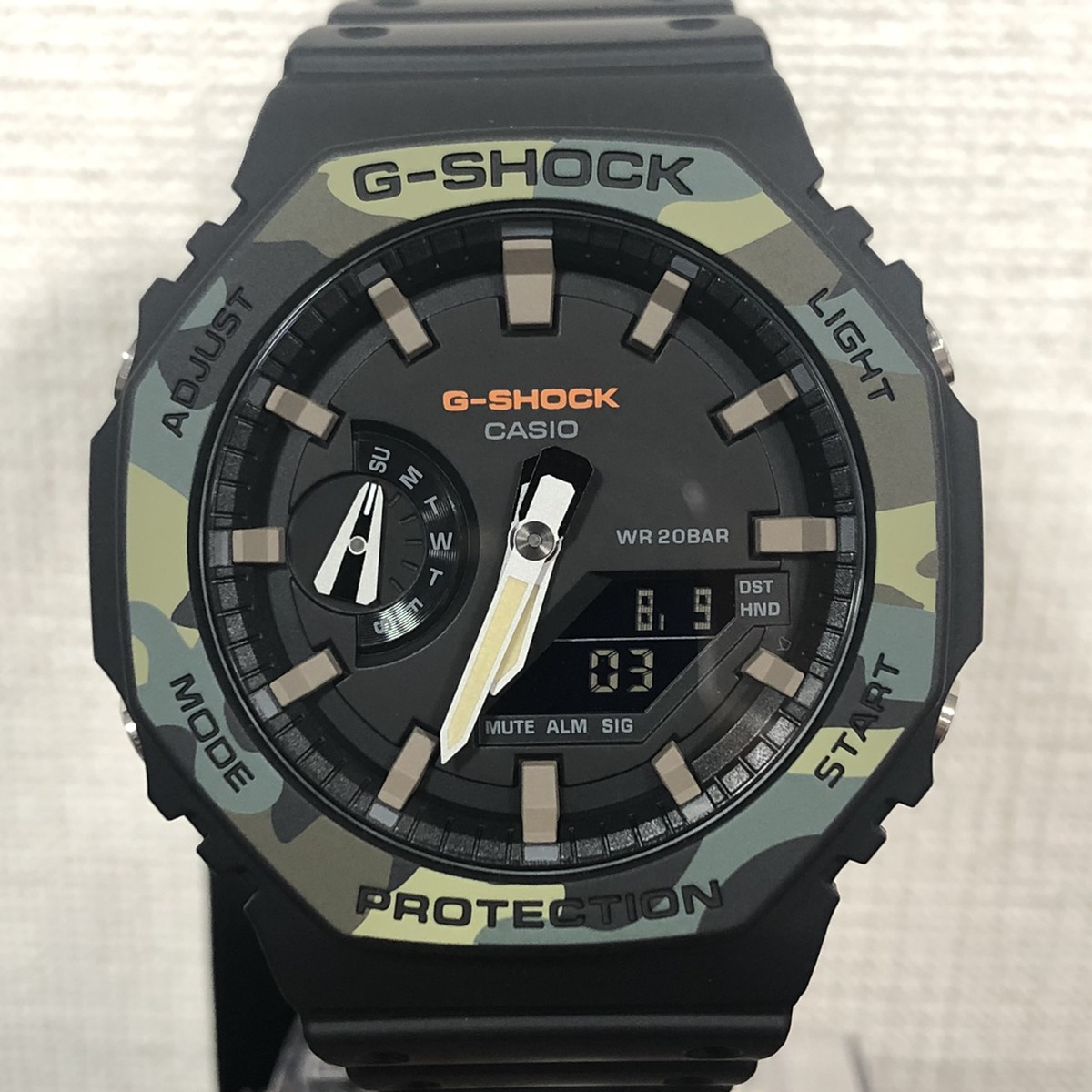 G-SHOCKのGA-2100SU-1A　迷彩(カモフラージュ柄)　海外モデル　アナログデジタルタイプの買取実績です。