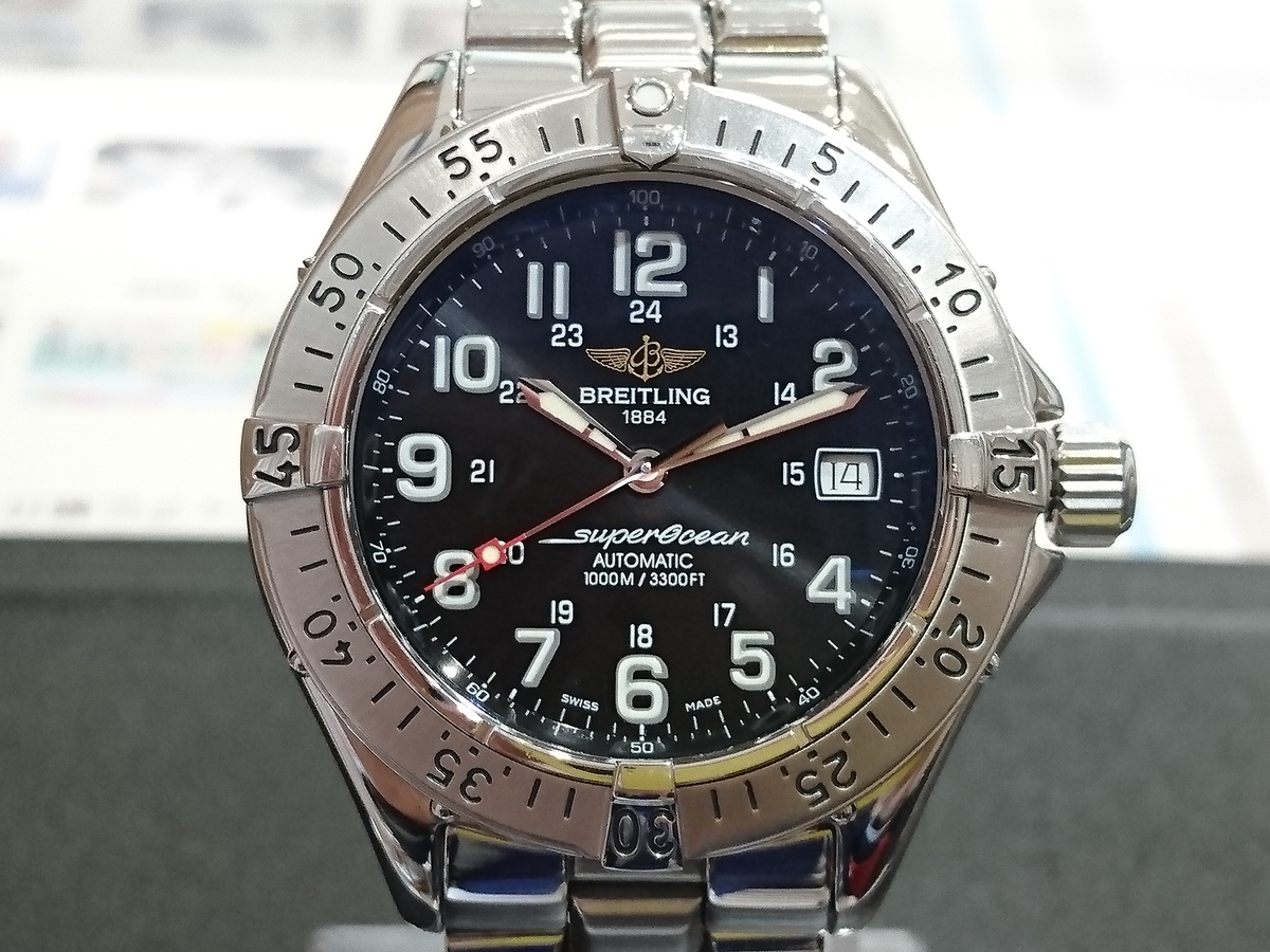 ブライトリングのA17340 スーパーオーシャン デイト 自動巻き腕時計の買取実績です。