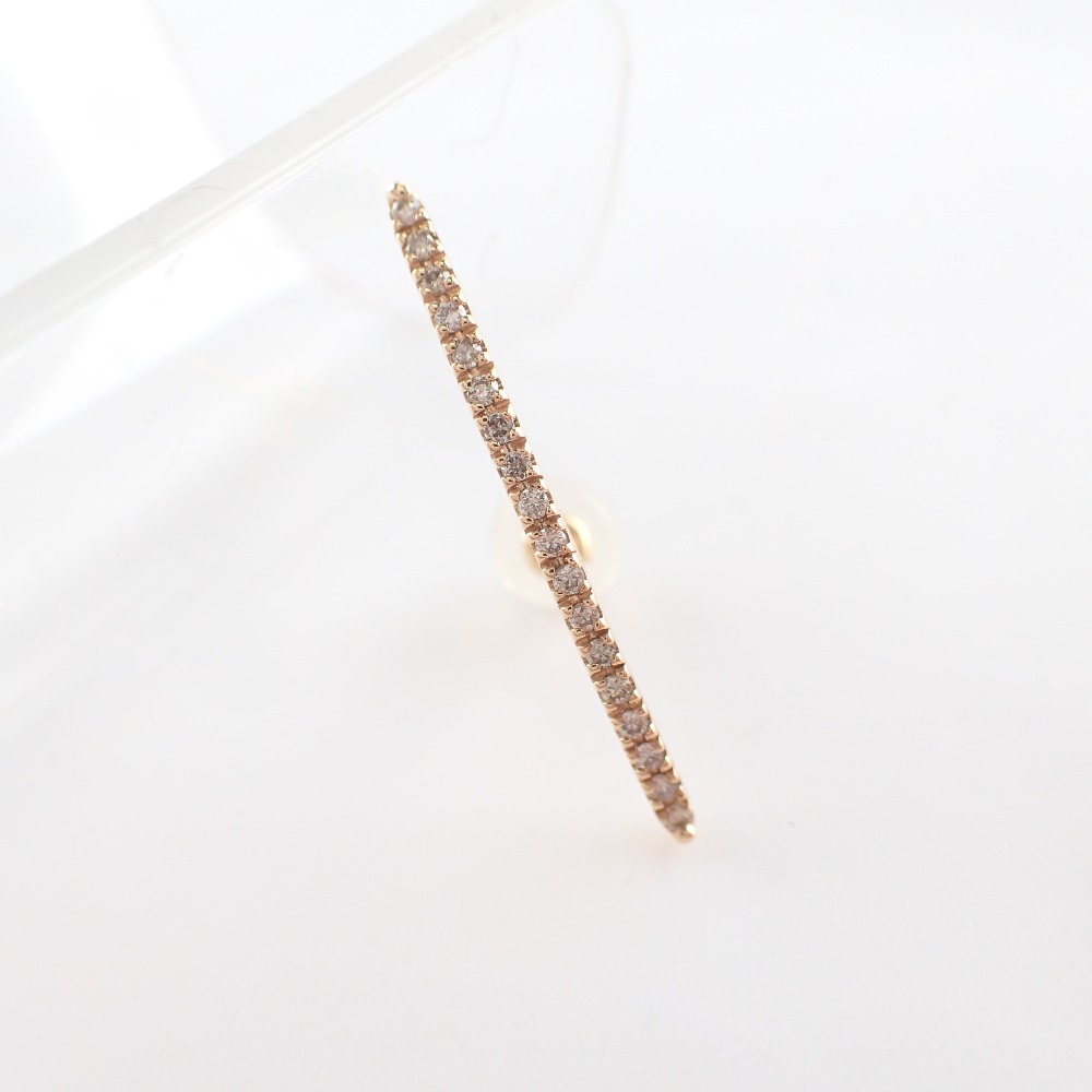 ヒロタカのGS23KDE K10 0.09ct Gossamer Diamond Long Bar Earringsの買取実績です。