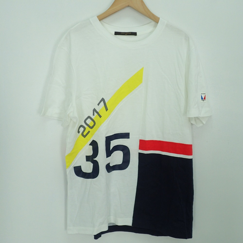 ルイヴィトンの正規 17年アメリカズカップ ガストンV ロゴプリント 半袖Tシャツの買取実績です。