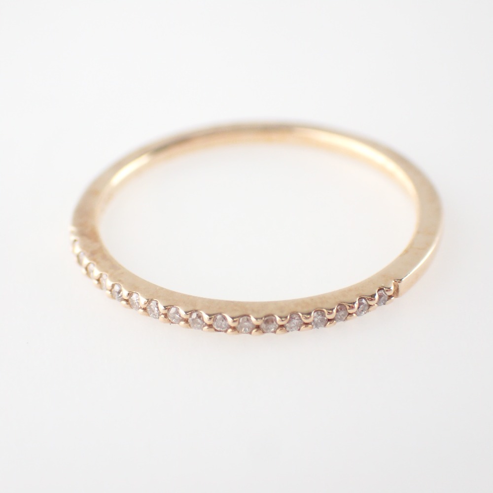 アガットのゴールド　K10　ダイヤモンド　ハーフエタニティリング/指輪の買取実績です。