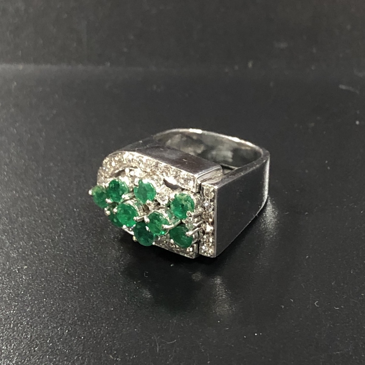 金の帽子の14k アトk エメラルド 9p メレダイヤ リングの買取実績です 2020年9月5日公開の情報です エコスタイル