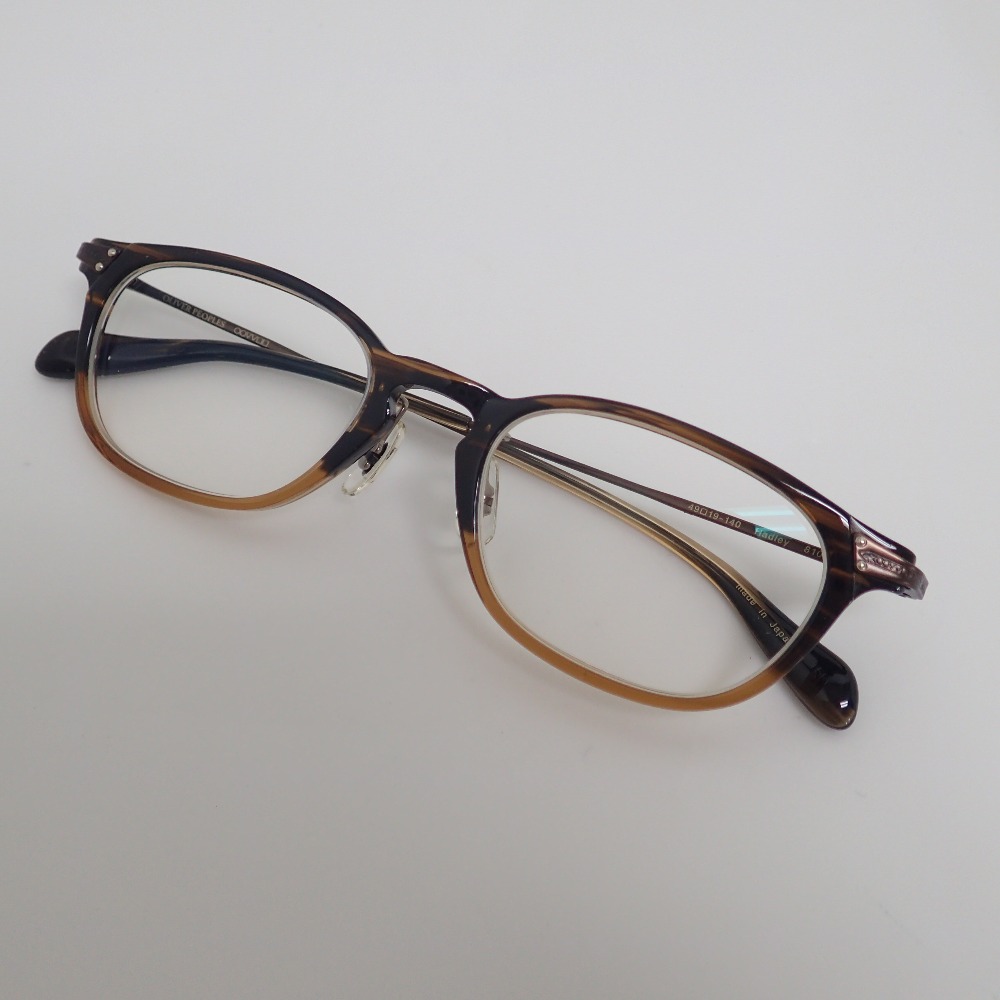 オリバーピープルズのメガネのHadley ウェリントン型 コンビ メガネ