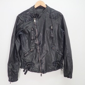 ジョルジオブラットの羊革 シワ加工 裏地ニット レザーダブルライダースジャケット メンズの買取実績です。