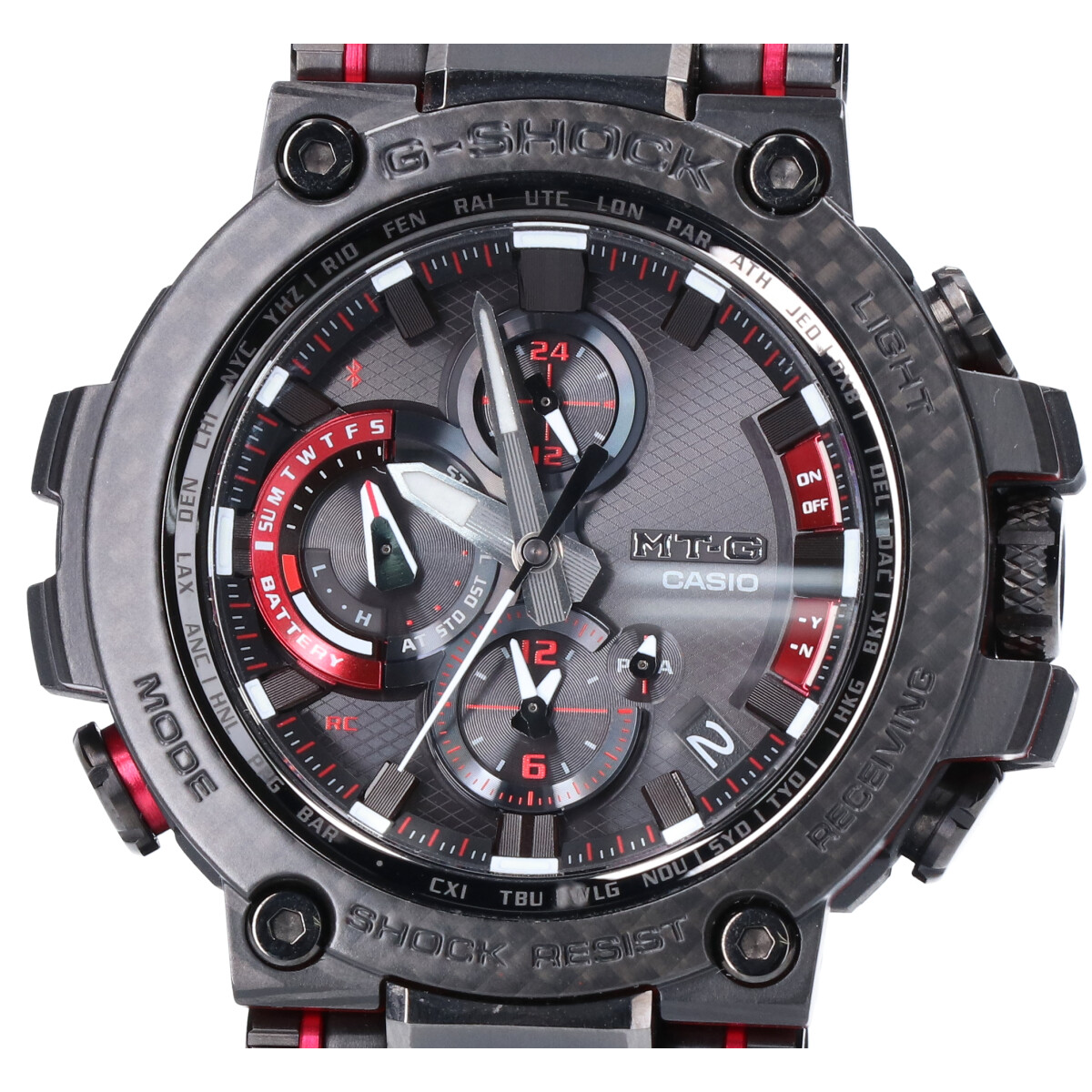 G-SHOCKのMTG-B1000XBD-1AJF MT-G カーボンベゼル ワールドタイム Bluetooth搭載 電波ソーラー腕時計の買取実績です。