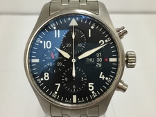 浜松入野店で、インターナショナルウォッチカンパニーのIW377704の黒文字盤 PILOT'S WATCHのCHRONOGRAPHを買取りました。状態は目立つ傷、汚れ、使用感のある中古品です。