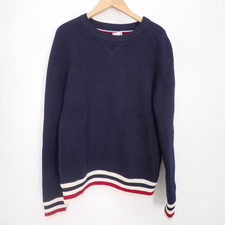 モンクレール ガムブルー MAGLIONE TRICOT ウール トリコロール クルーネック ワッフルニット 買取実績です。