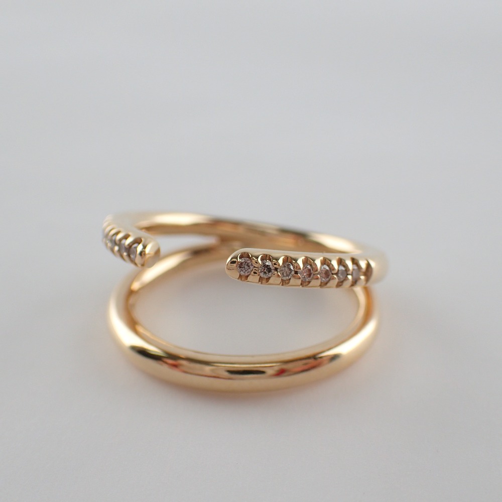 ヒロタカのK10 NT19KDRM Manta Ringマンタリング 0.07ctダイヤモンド