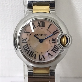 カルティエのW6920034 SS×PG バロンブルーSM クオーツ 腕時計をお買取しました。エコスタイル広尾店です。