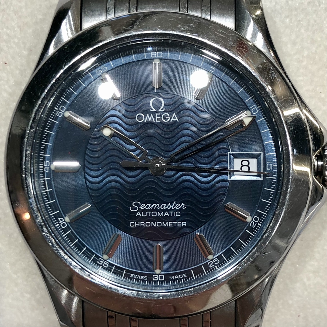 オメガのシーマスター S/S 25018.100 カレンダー 自動巻時計の買取実績です。
