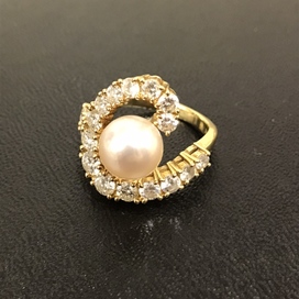 タサキのK18 D2.06ct 7㎜パール リングの買取実績です。