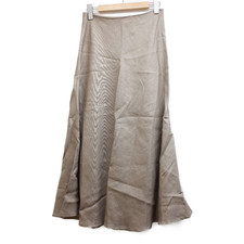 エコスタイル銀座本店で、ドゥーズィエムクラスの正規の20年春夏のブラウンのリネン素材のロングスカートを買取ました。状態は綺麗な状態の中古美品です。