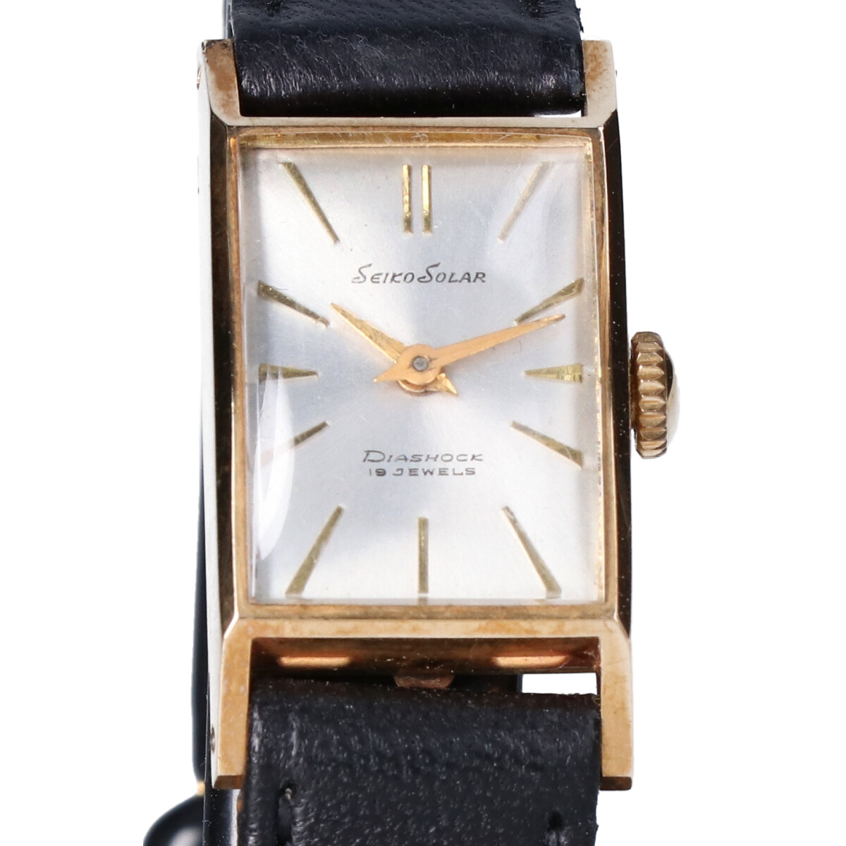セイコーのSEIKO SOLAR DIASHOCK 18石 K18 589 手巻き ヴィンテージ腕時計の買取実績です。