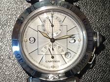 カルティエ W31037H3 パシャ38GMT パワーリザーブ 自動巻き 腕時計 買取実績です。