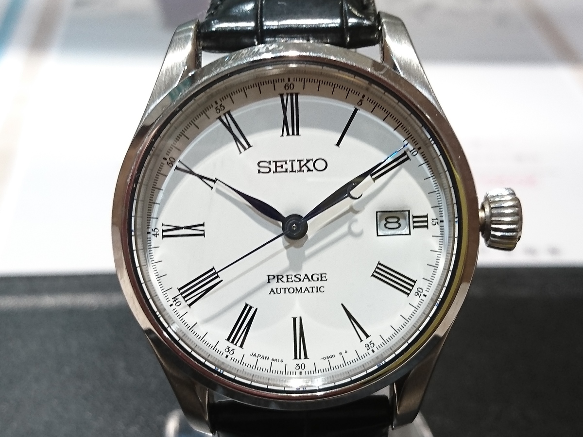 セイコーのSARX049 プレサージュ 琺瑯ダイヤル 自動巻き 腕時計の買取実績です。