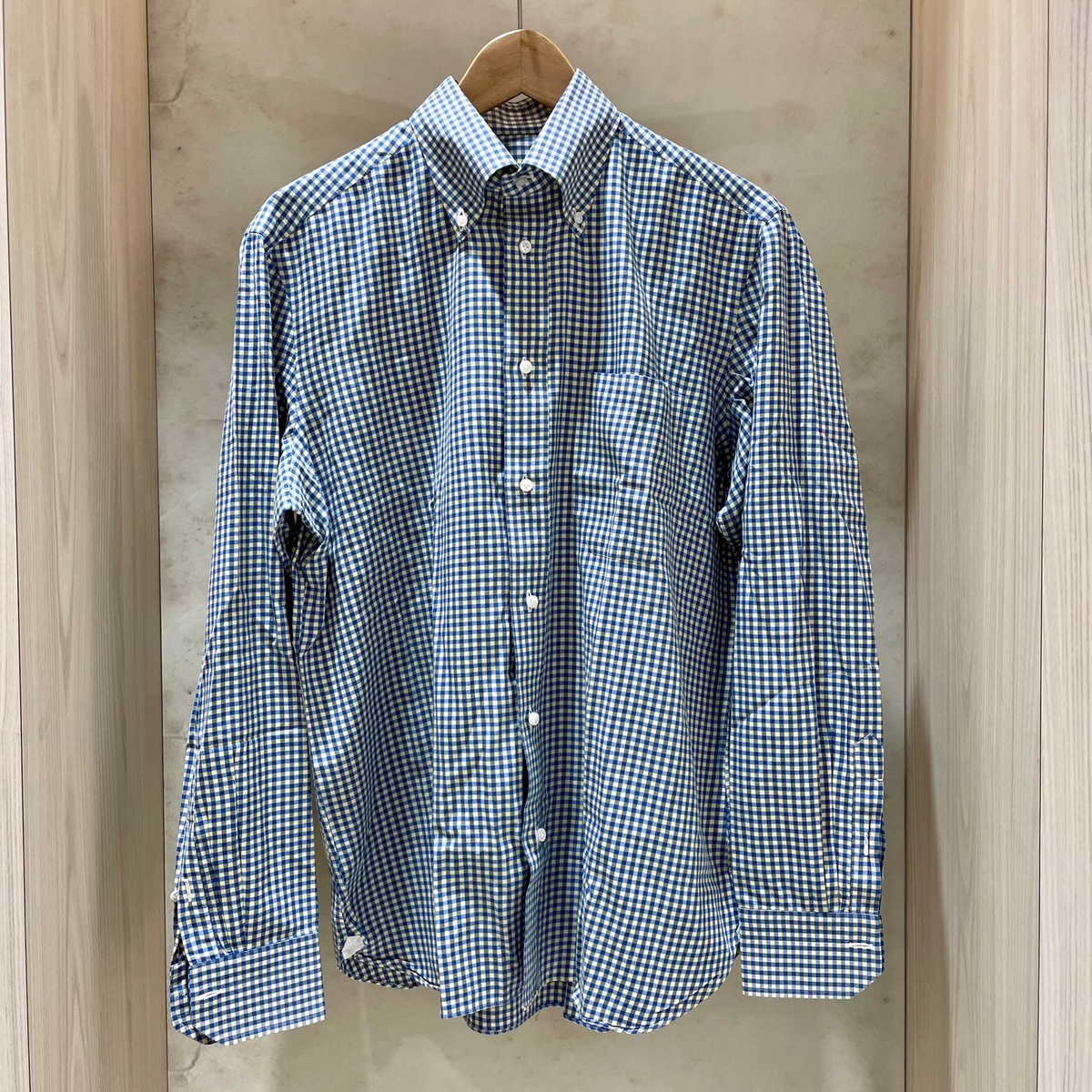 新品 LUIGI BORRELLI ルイジボレッリ ホリゾンカラーチェックシャツ 