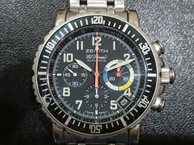 ゼニスの02.0480.450 エルプリメロ レインボーフライバック 自動巻き 腕時計の買取実績です。
