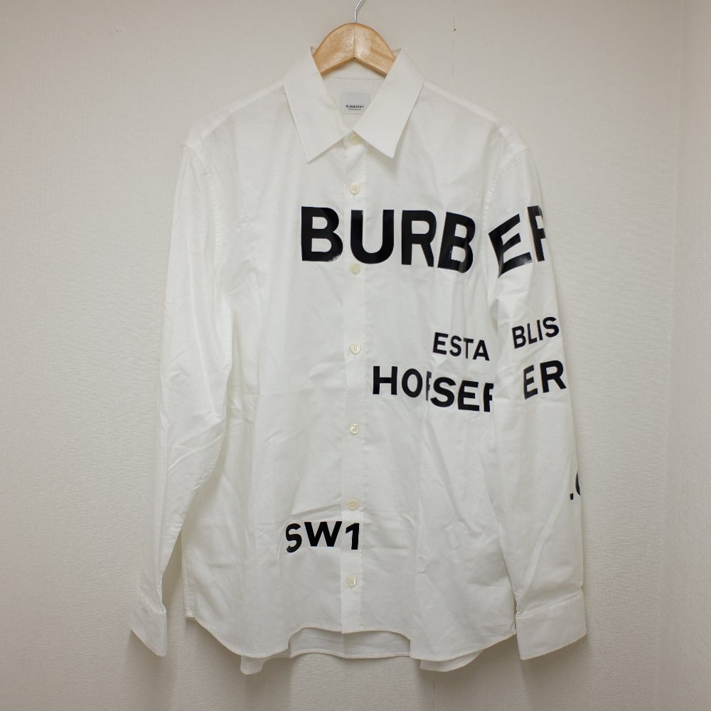 バーバリーの洋服の20SS 823776 ロゴ×ホースフェリー プリント オーバーサイズシャツの買取実績 2021年1月16日公開情報
