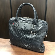 大阪心斎橋店にて、ご愛用感が強いグッチのGGシマ、レザービジネスバッグ/2WAYショルダーバッグ(328937、※ショルダーストラップ欠品)を高価買取いたしました。状態は目立つ傷や汚れがあるお品物です。