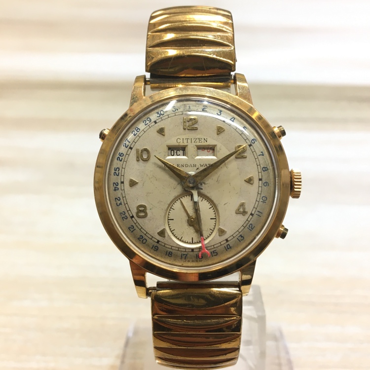 シチズンのステンレススチール素材 4706カレンダーウォッチ トリプルデイト 手巻き式腕時計の買取実績です。