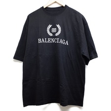 バレンシアガ 556148 ロゴプリント クルーネック半袖Tシャツ 買取実績です。
