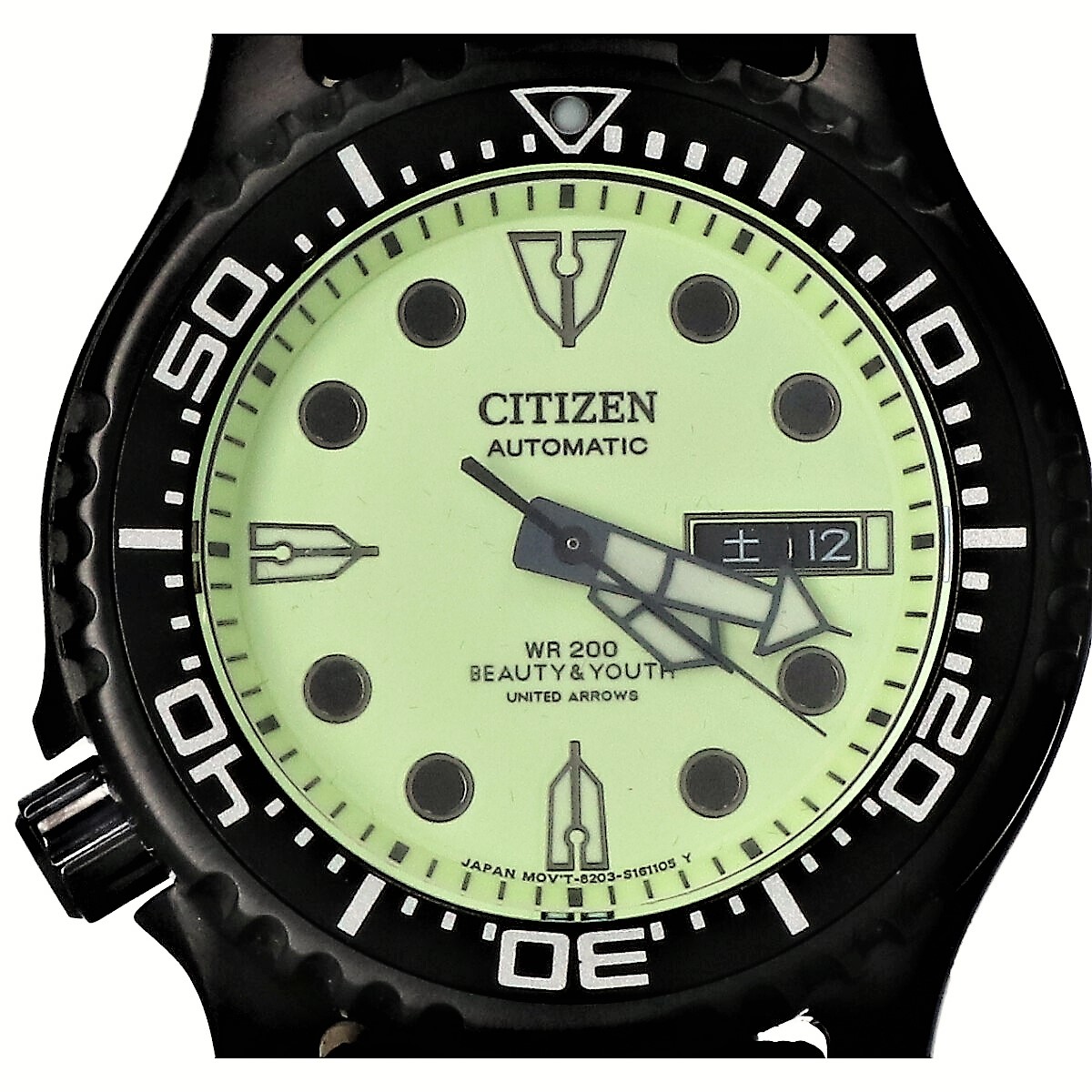 シチズンの×B&Y UNITED ARROWS 8203-S117470 オートマティック ダイバーデザイン 腕時計の買取実績です。