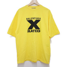 バレンシアガ 20年製 620969 イエロー X-RATED LARGE FIT T-SHIRT クルーネックTシャツ 買取実績です。