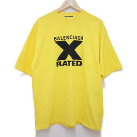 バレンシアガの20年製 620969 イエロー X-RATED LARGE FIT T-SHIRT クルーネックTシャツの買取実績です。