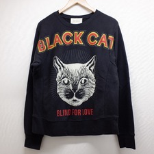 グッチ 国内正規 475373 X3I36 ブラック コットン PRINTED SWEATSHIRT 買取実績です。