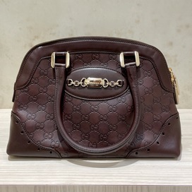 グッチのボルドー グッチシマ 145785 ハンドバッグの買取実績です。