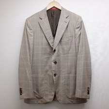 大阪心斎橋店にて、イザイアのGREGORY(グレゴリー)、段返り3Bシングルテーラードジャケット(6513R、ウール×チェック柄)を高価買取いたしました。状態は通常使用感のお品物です。