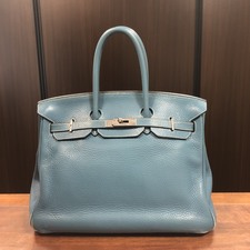 エルメス トゴ×ブルージーン　バーキン35　シルバー金具　内縫い　※年式不明 買取実績です。