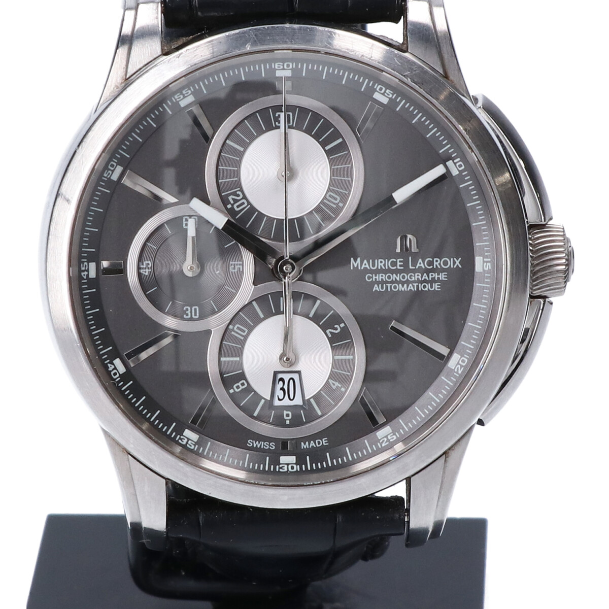 モーリスラクロアのPT6178 88 マスターピース ポントス バックスケルトン レザーベルト クロノグラフ 自動巻き 腕時計の買取実績です。