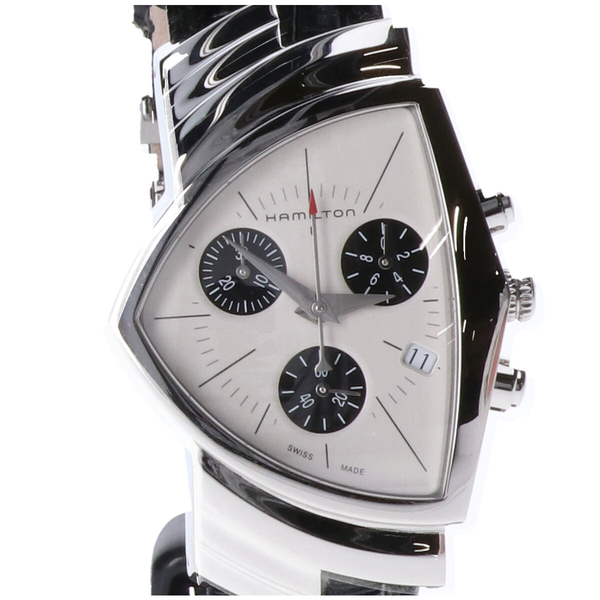 ハミルトンのH24432751 ベンチュラ シルバー 白文字盤 SSケース クロノグラフ クオーツ腕時計の買取実績です。