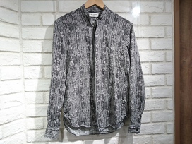 エコスタイル新宿店で、サンローランの17年製 467312 総柄 マオカラー シルクシャツを買取しました。