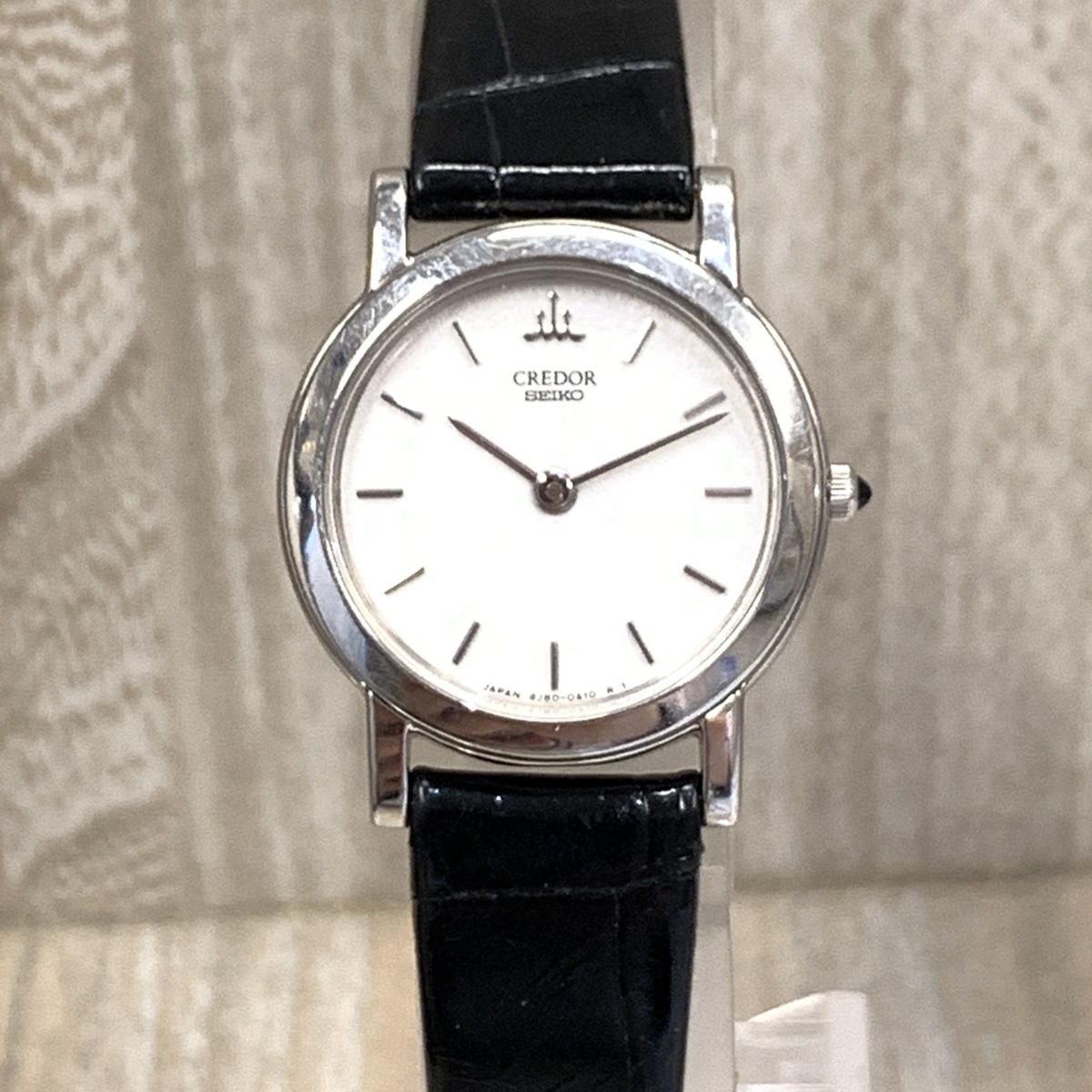 セイコーの時計のクレドール pt950 4J80-0A10 オーセンティック レザー