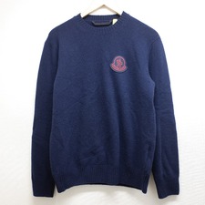 モンクレール 20年製 ジーニアス  GIROCOLLO TRICOT ウール 胸元ロゴワッペン付 クルーネック ニットセーター 買取実績です。