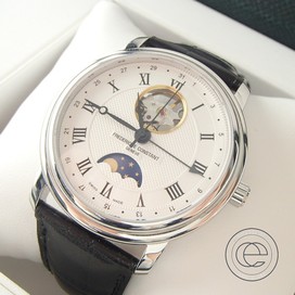 エコスタイル銀座本店で、フレデリックコンスタントのマキシムハートビートとムーンフェイズが搭載している、FC-330/335X4P4/5/6 裏スケ仕様の自動巻き腕時計を買取いたしました。