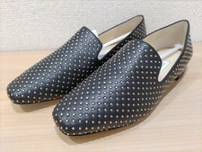 ジミーチュウ JAIDA FLAT スタッズ レザースリッポン 買取実績です。