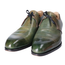 サンクリスピン 506　1アイレット　グリーン　レザープレーントゥシューズ /革靴 買取実績です。