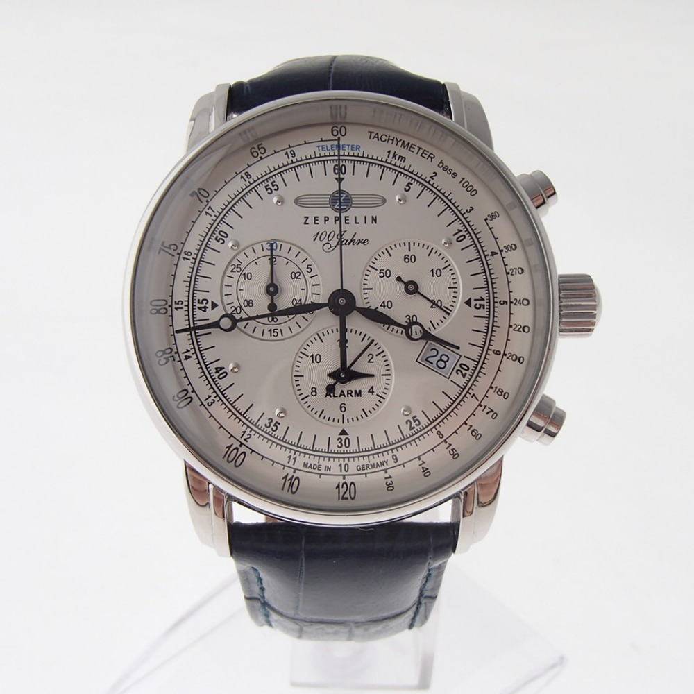 ツェッペリンの7680-1 100周年記念モデル パイロットウオッチ クロノグラフ クオーツ腕時計の買取実績です。