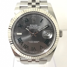 2964のRef:126334 ランダム オイスターパーペチュアル デイトジャスト WG＆SS グレー文字盤 自動巻き 腕時計の買取実績です。
