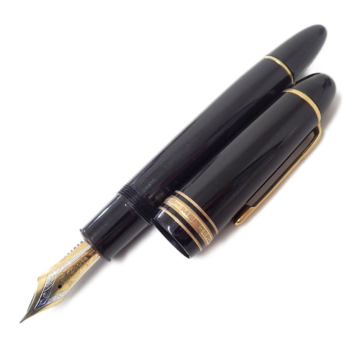 希少 モンプランMONTBLANC 18k刻印 金ペン先 万年筆 黒 4810 MONTBLANC