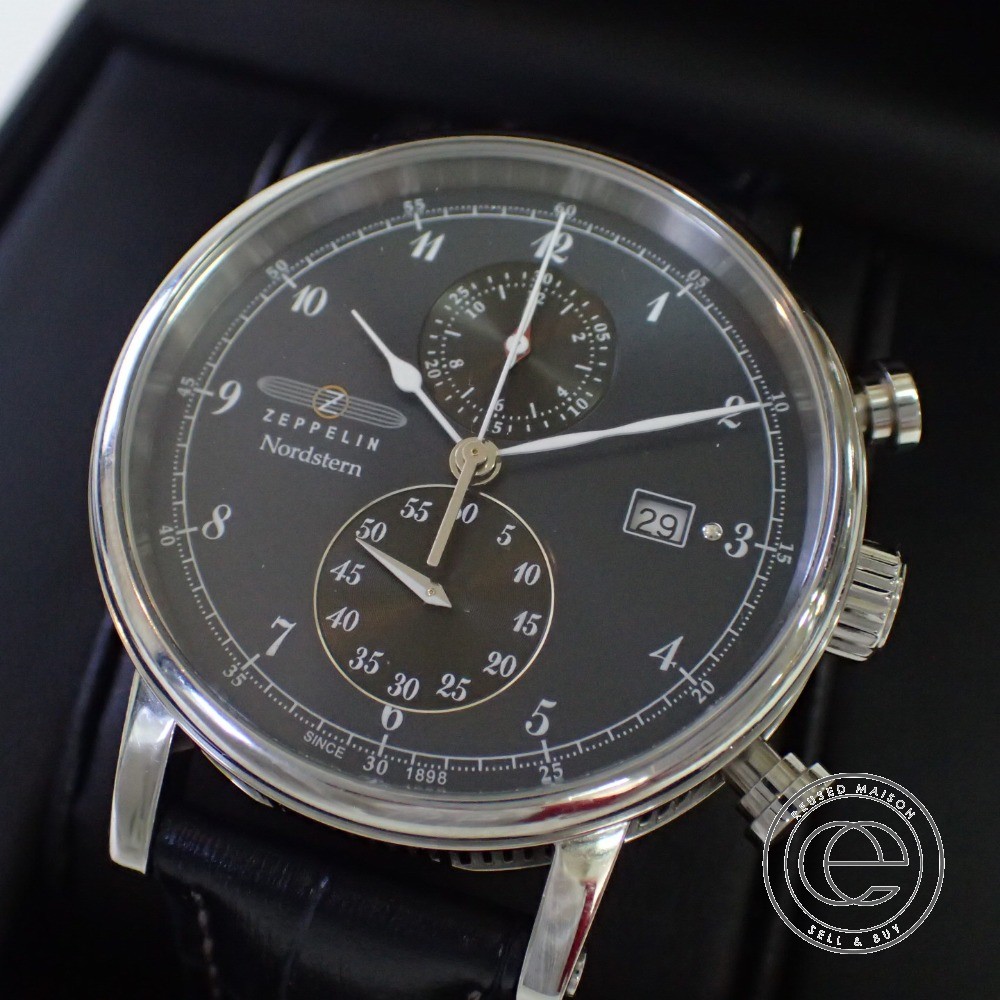 ツェッペリンのステンレススティール 7578-3 ノルドスタン クロノグラフ クォーツ腕時計の買取実績です。