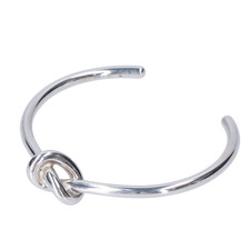 セリーヌ KNOT EXTRA-THIN BRACELET IN BRASS WITH RHODIUM FINISH SILVER ノット エクストラ シン ブレスレット ブラス バングル 買取実績です。