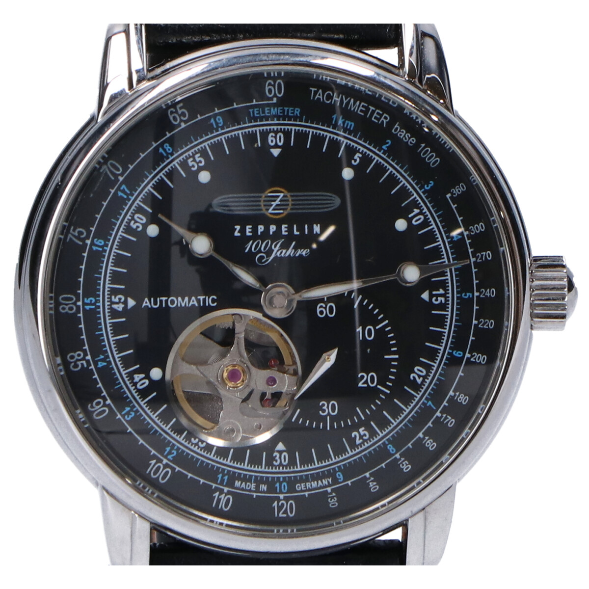 ツェッペリンの7662-2 100周年記念モデル オープンハート レザーベルト 自動巻き腕時計の買取実績です。