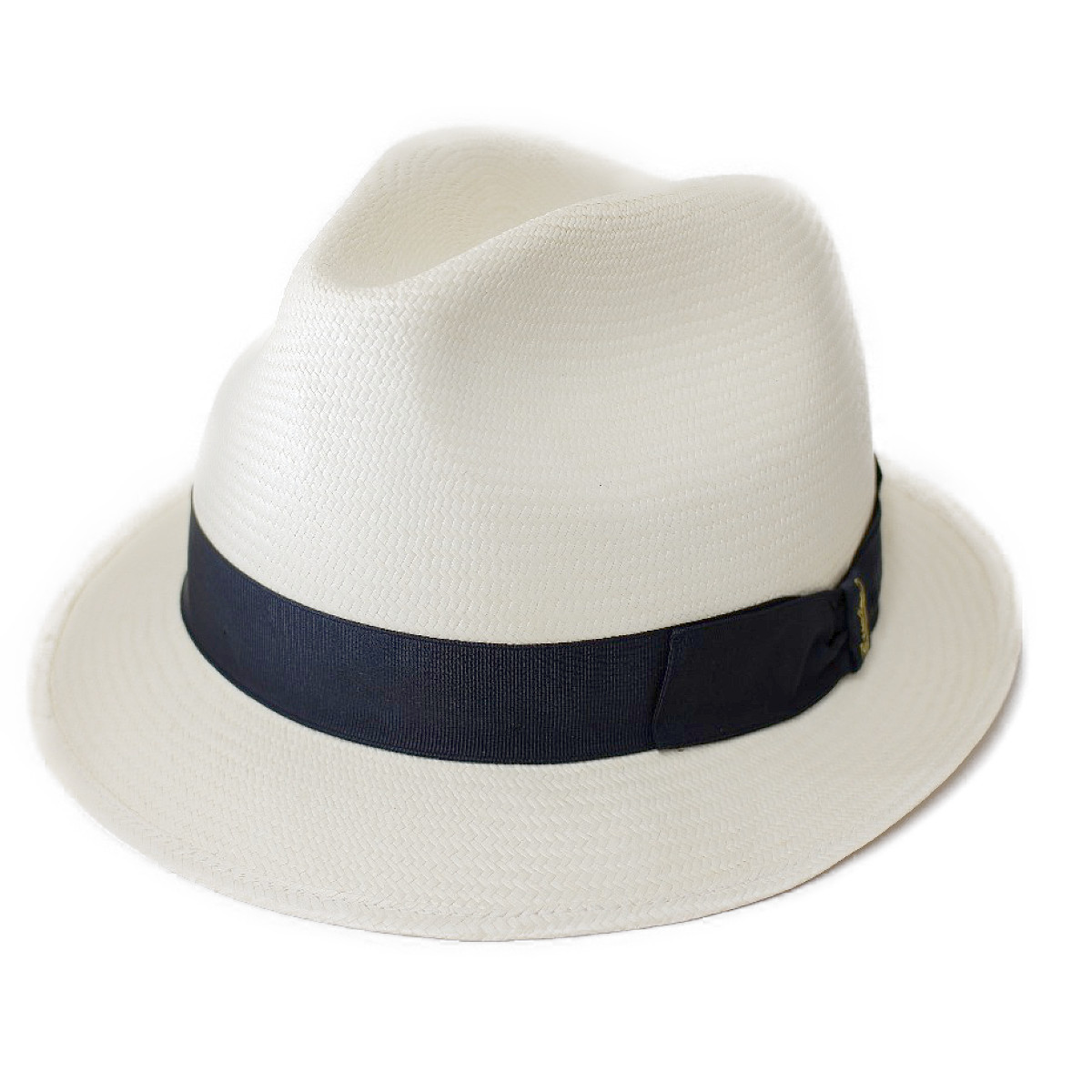 ボルサリーノのオフホワイト×ブラック　黒リボン パナマハット/ 帽子(141055、PANAMA FINE)　の買取実績です。