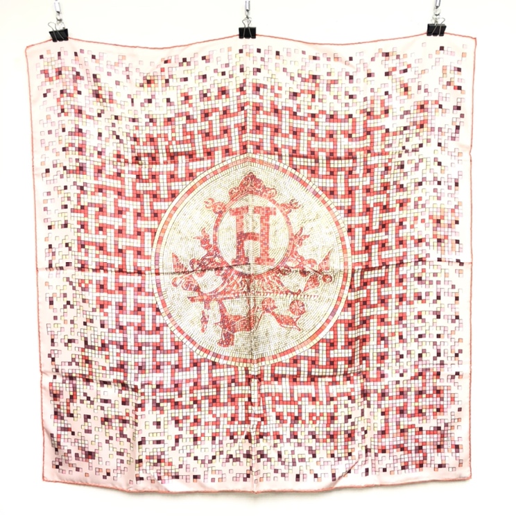 HERMES カレ90 MOSAIQUE AU 24 シルク100% スカーフ（エルメス